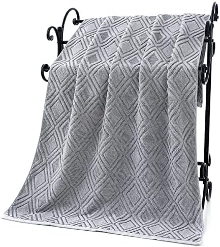 Pidada Bath Towel Diamond Pattern 100 Cotton Soft Absorbent Towel
