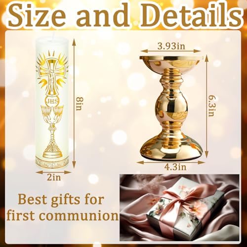 Threlaco Paschal Candle with Iron Holder - Classic Style