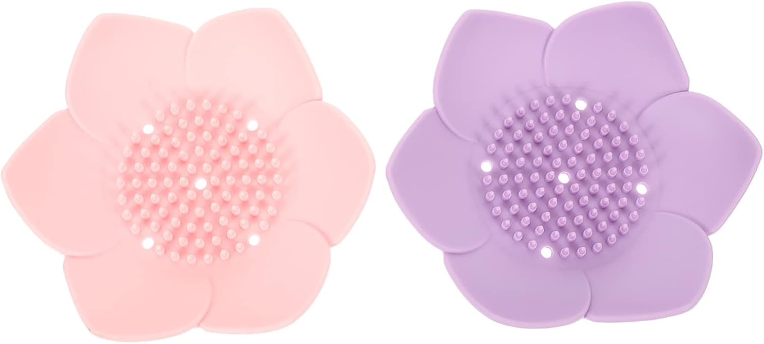 VICASKY 2pcs Non-Slip Soap Holder with Drainage