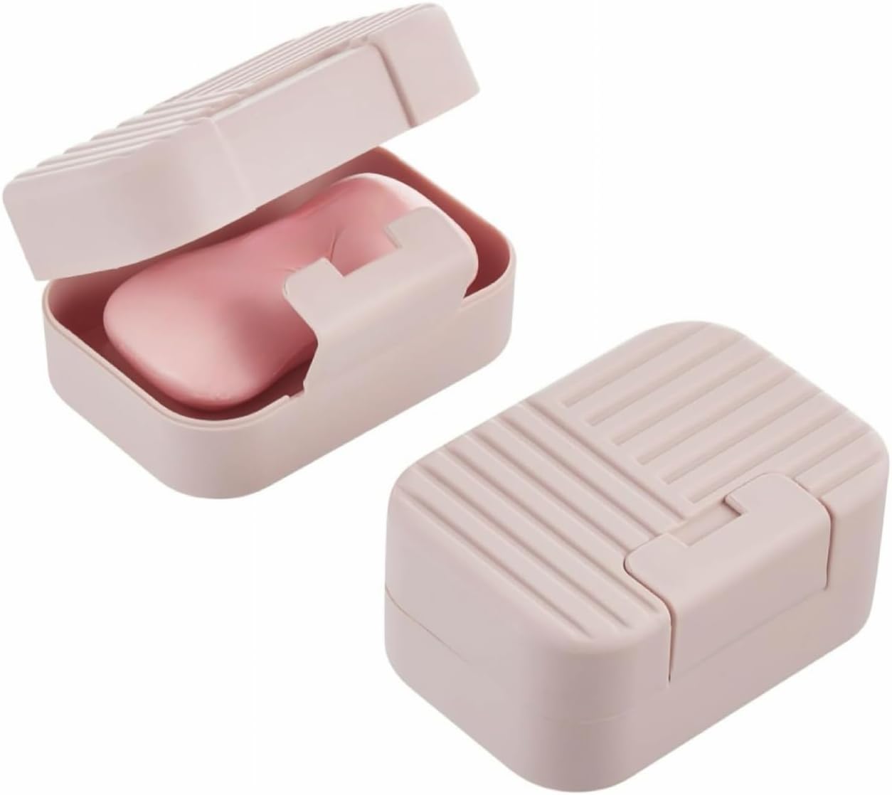 2 Pack Travel Soap Holder Pink Portable
