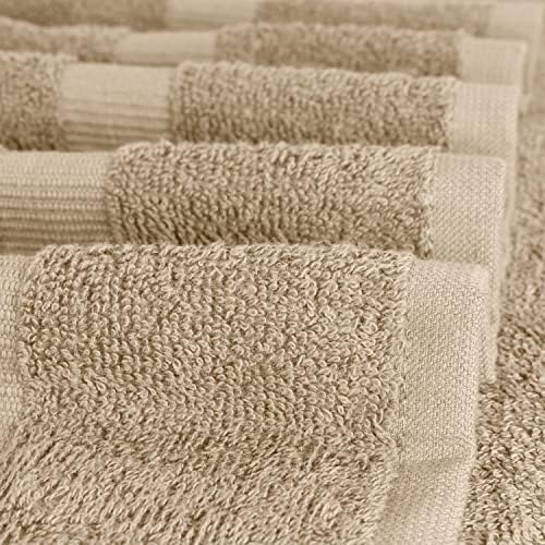 DAN RIVER 4 Pack Bath Towels 24x48 Inches Tan