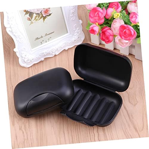 Zerodeko Portable Leakproof Soap Dish with Lock Black