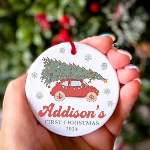 Personalized Babys First Christmas Ornament 2024