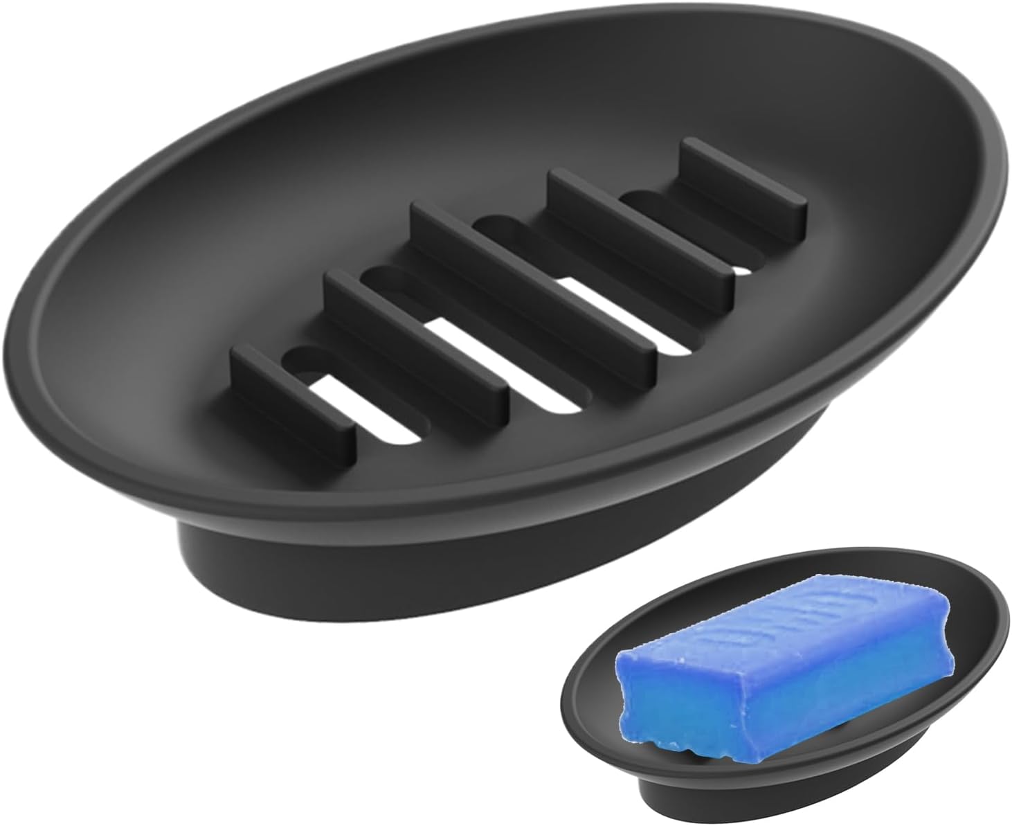 Silicone Soap Dish for Shower Bar Holder Tray - 492x331in
