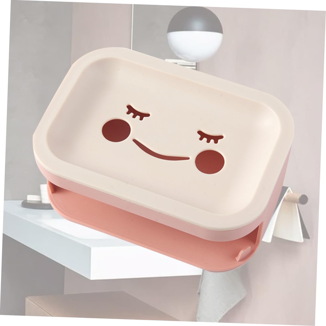 BRIGHTFUFU Double Layer Soap Holder for Bathroom and Kitchen
