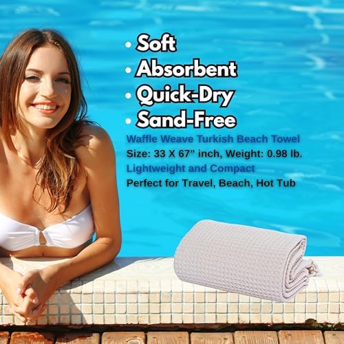 Pskl Turkish Organic Cotton Waffle Bath Towel