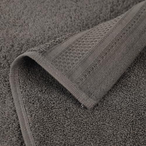 Superior Gunmetal Cotton Towel Set 12 Piece Quick Dry Bath Towels