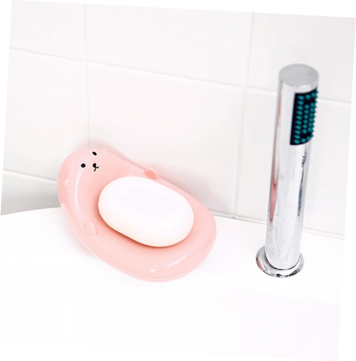 SHOWERORO Heart Shaped Soap Dish Drainer Holder for Boys and Girls