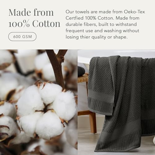 NY Loft 100 Cotton Bath Towel Set 4 Pack