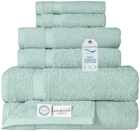 SALBAKOS Luxury 6-Piece Towel Set 100 Turkish Cotton