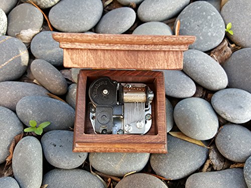 Custom Engraved Music Box with Stork and Baby