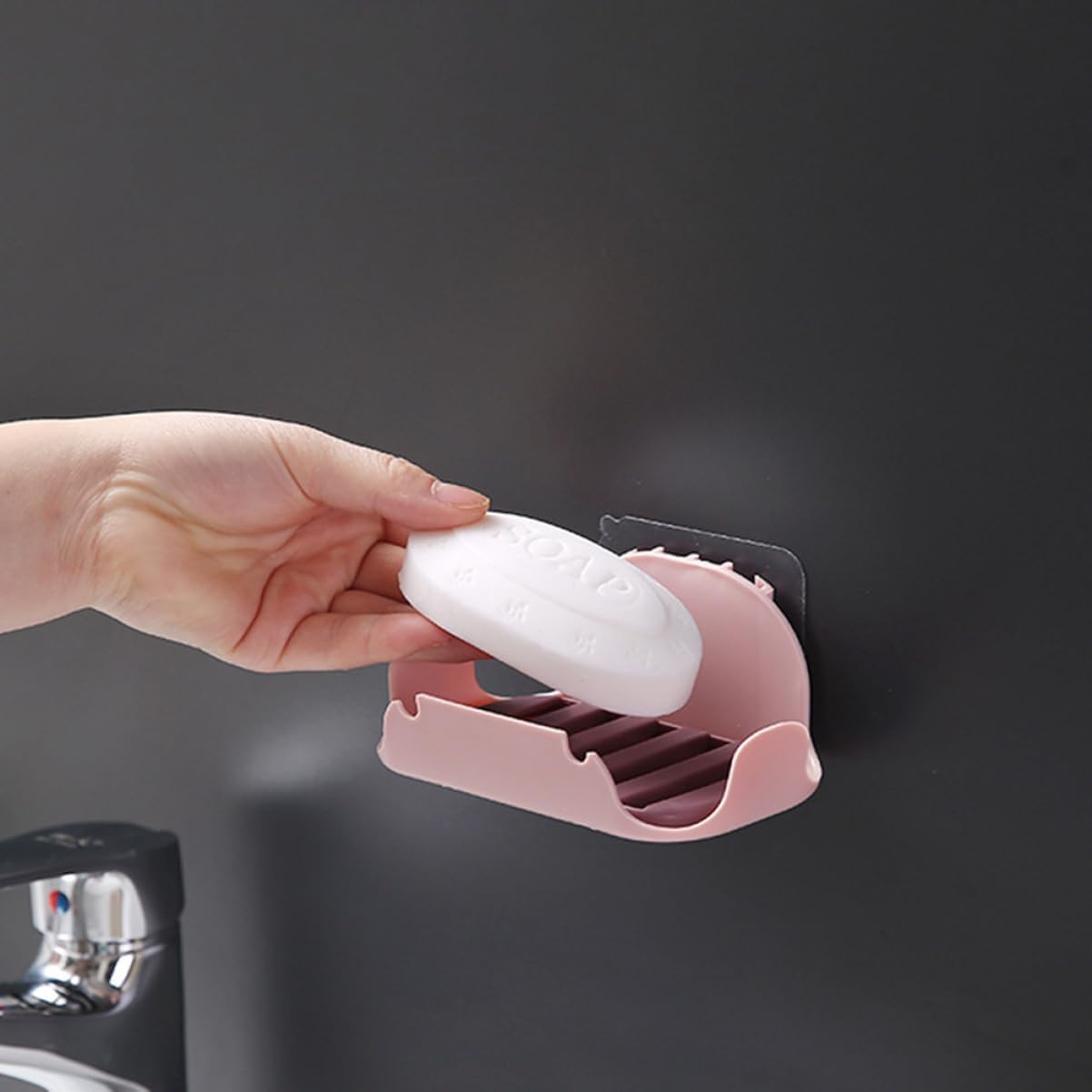 HOOTNEE 2Pcs Double Layer Adhesive Soap Holder