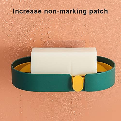 VALINK Wall-Mounted Soap Dish with Hooks and Drain Pan