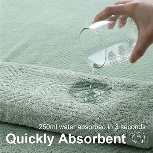 CHINO Light Green Bath Towel Set of 4
