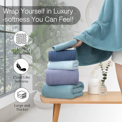 Hailea 18 Piece Family Bath Towel Set - Turquoise