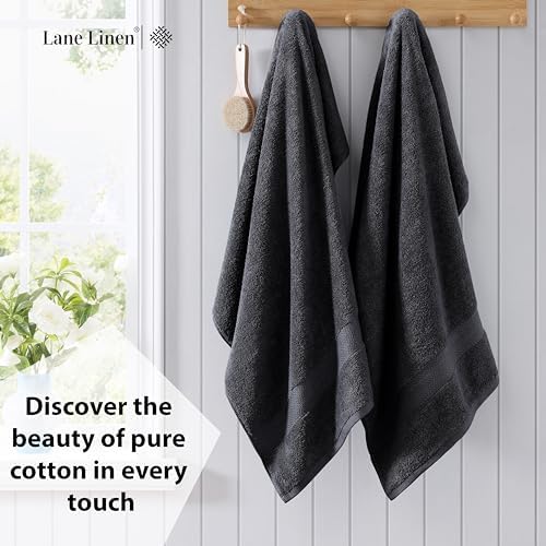 LANE LINEN 4 Pack Bath Towels 28x54 - Soft Quick Dry Oeko Tex Certified