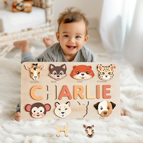 Custom Wooden Name Puzzle for Babies Toddlers