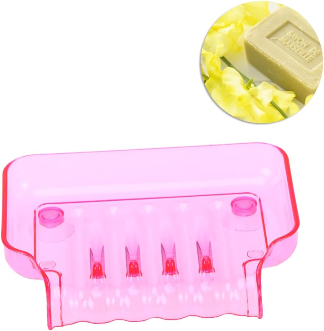 PRETYZOOM Non-Slip Suction Soap Dish for Bathroom Kitchen Shower Wall Mount