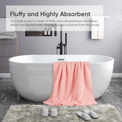 YHPDYL 2-Pack Microfiber Bath Towels - Ultra Soft Quick Dry 3X Absorbency