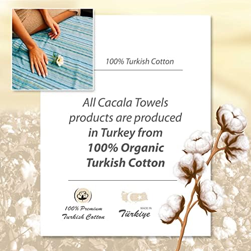 CACALA Extra Large Turkish Bath Towels Set of 4 100 Cotton