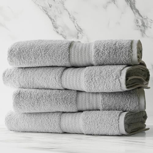 1888 Mills 4 Pack Bath Towel Set Grey