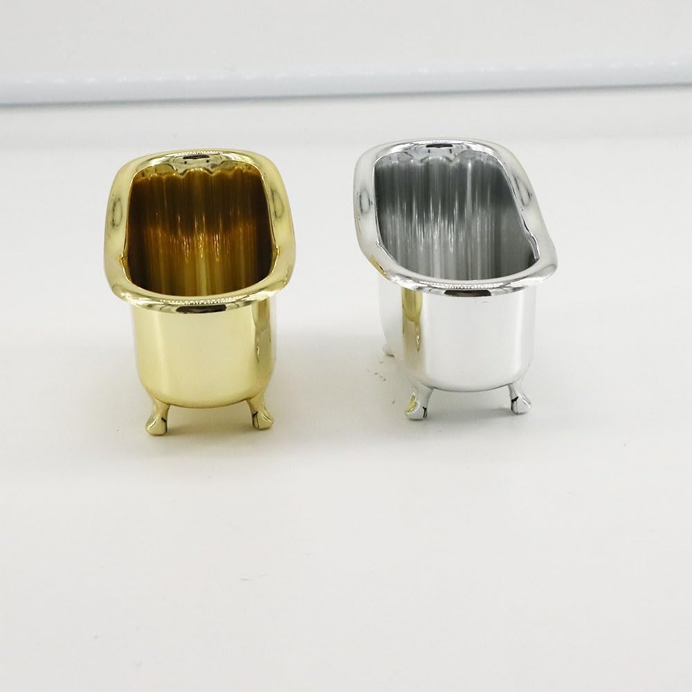 Mini Makeup Storage Box Soap Dish Holder Gold Black Bathroom Organizer