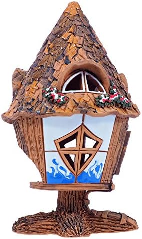 Midene Ceramic Art Tealight Candle Holder Fairy House Forest B97N