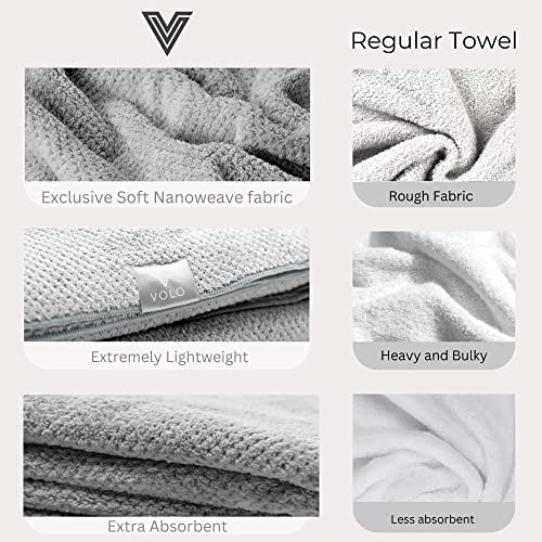 VOLO Hero Body Towel - Luna Gray Luxury Spa Towel 1