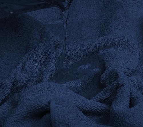 Looperry 6 Pack Small Navy Bath Towel Set