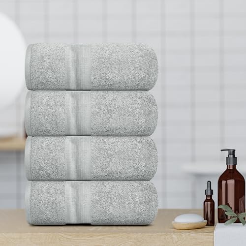 White Classic Resort Collection 4 Pack Bath Towels