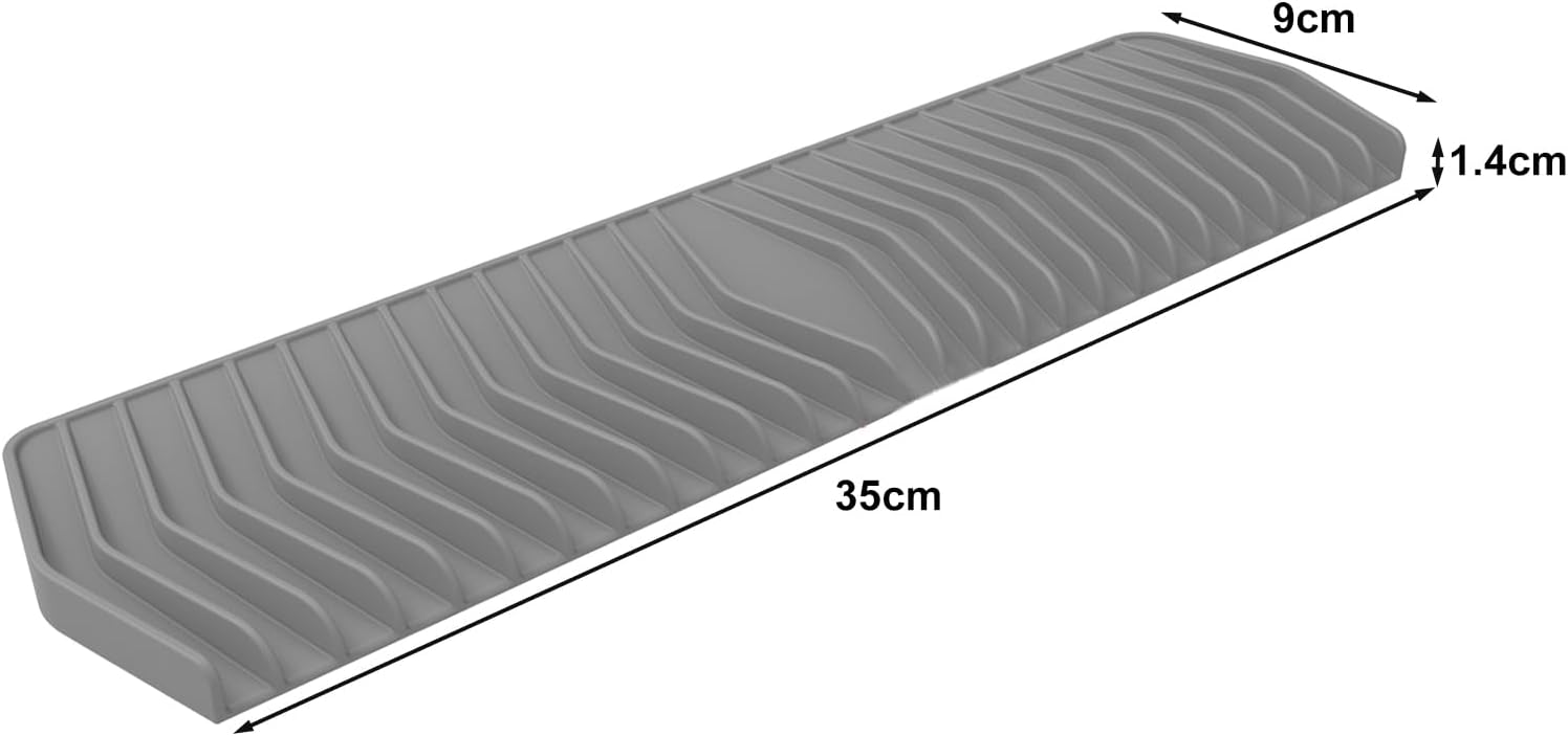 Flexible Silicone Soap Dish with Waterfall Drainage Non-Slip Multifunctional Organizer