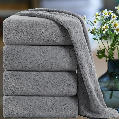Smuge Ultra Soft Microfiber Bath Towel Set of 4