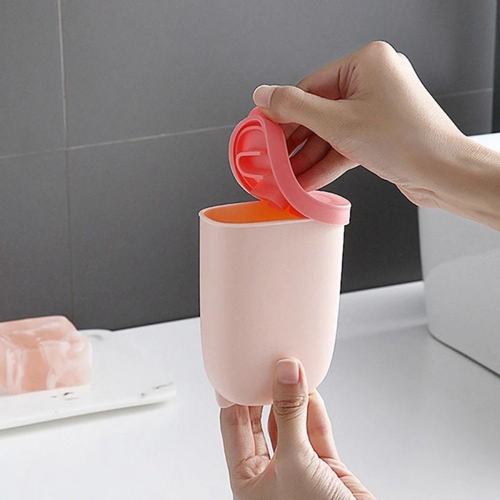 Pink Silicone Portable Soap Dish Holder