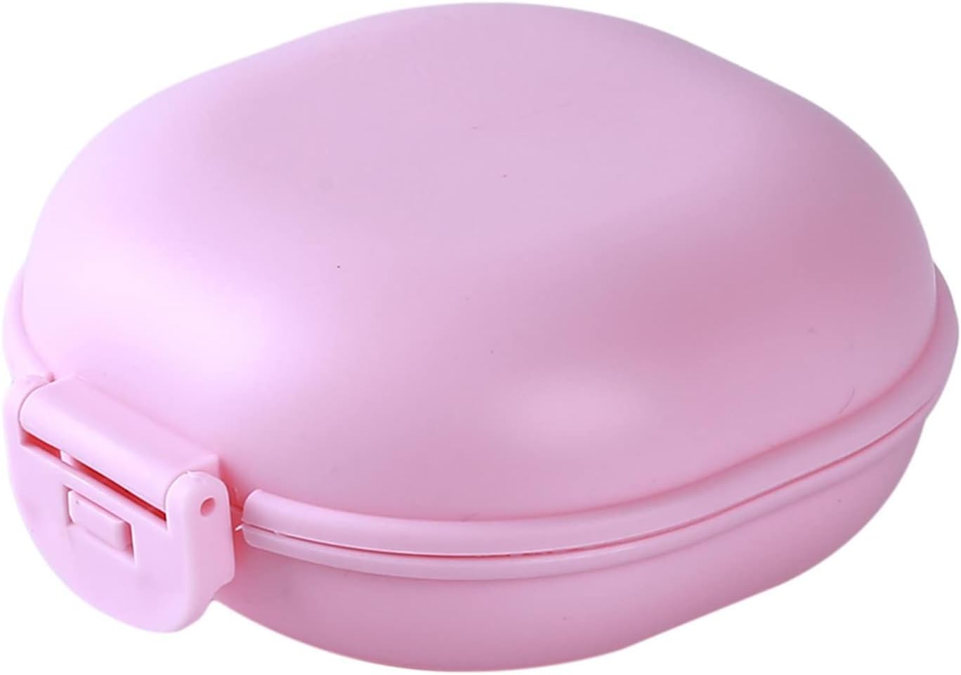 Plastic Soap Dish with Lid for Home and Travel - Pink