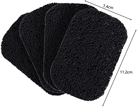 Hesitroad Soap Dish Quick Drain 4Pcs Creative Black