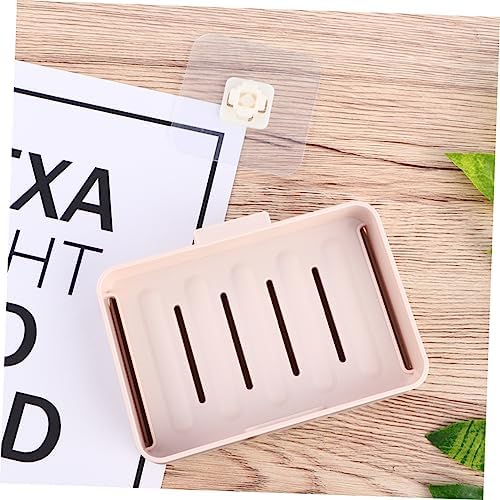 KONTONTY Wall-Mounted Soap Dish Draining Rack Leak Proof Holder