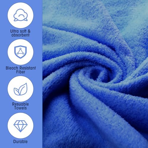 Newwiee 24 Pcs Coral Velvet Microfiber Bath Towels Set 1