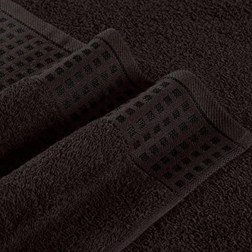 GLAMBURG 100 Cotton Towel Set 6 Pack Chocolate Brown 1