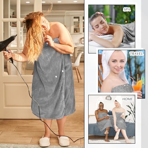 Tigeen 4 Pcs Spa Wrap Towel for Women