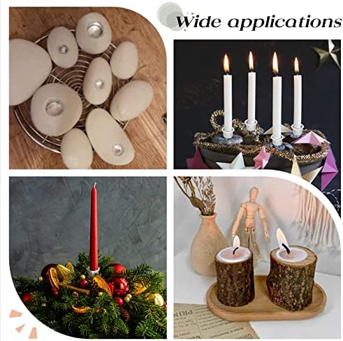 PH PandaHall 40pcs Mini Metal Candle Inserts Holders