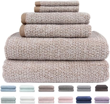 Everplush Diamond Jacquard 6-Piece Bath Towel Set