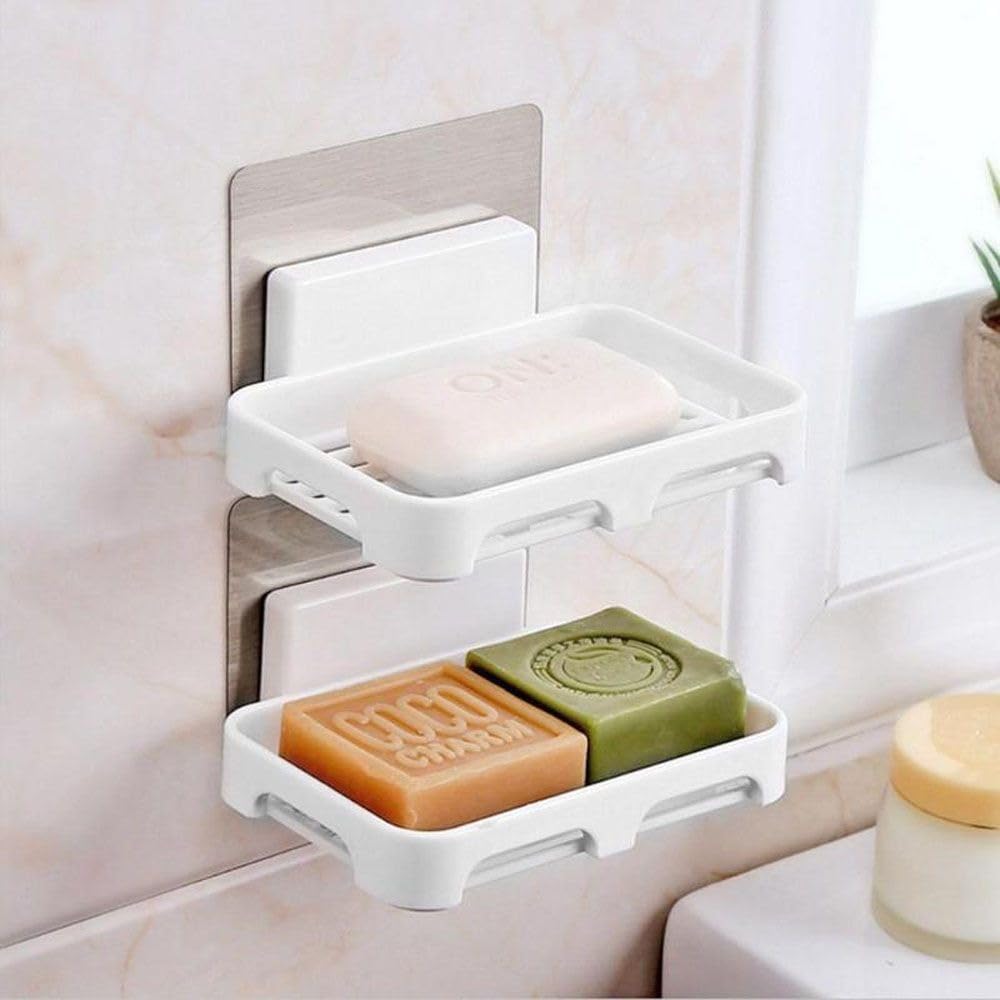 1PCS Plastic Soap Box Bathroom Soap Holder with Drainage