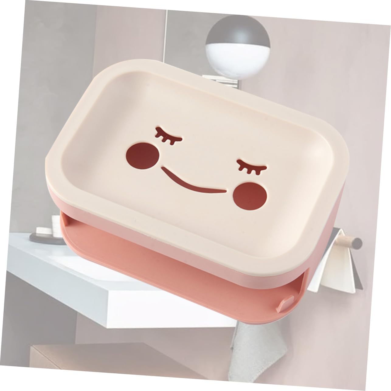 Double Layer Wall-Mounted Soap Dish with Drainage