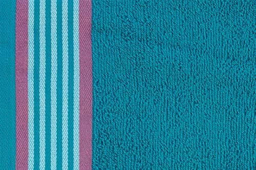 CASA COPENHAGEN He She 6 Piece Towel Set - Teal Pink