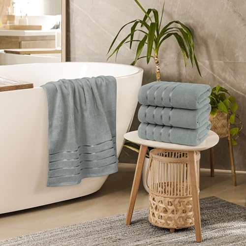 Utopia Towels 4 Pack Cool Grey Bath Towels