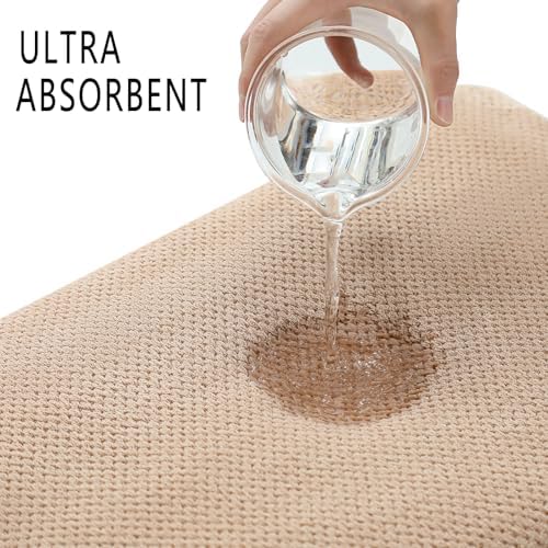 YTYC Oversized Bath Towels 39x78 Inch Beige 2 Piece