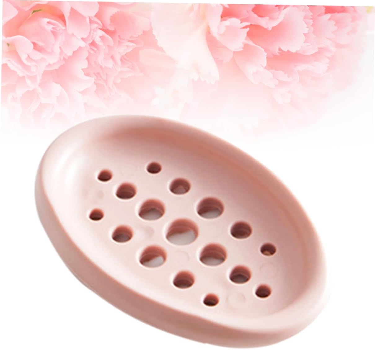 Luxshiny Oval Silicone Soap Dish Tray Holder 1