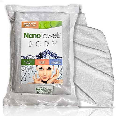Life Miracle Nano Towels Body Bath Shower Towel - 20 x 40 Grey