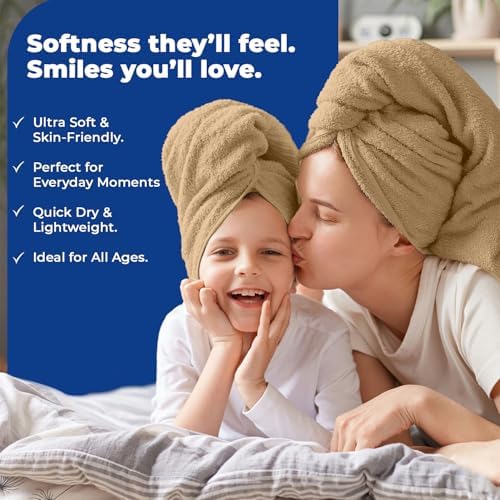 DAN RIVER 4 Pack Bath Towels 24x48 Inches Tan