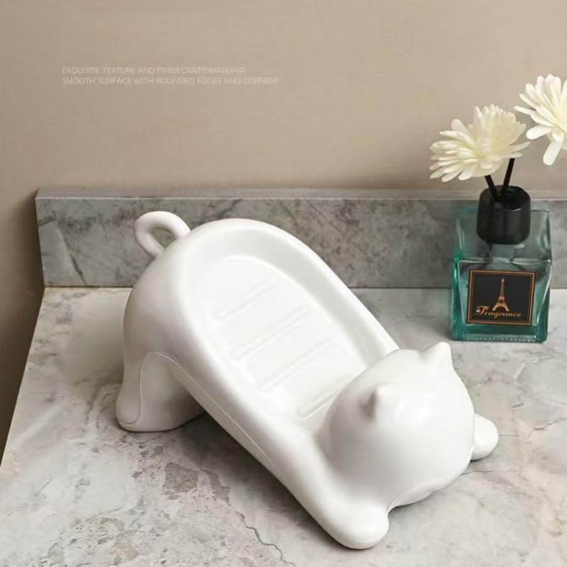 Cute Cartoon Cat Soap Holder Container